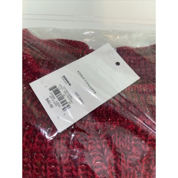 Women's Apt. 9 Mitered-Front Boatneck Top in Red Marl Lurex Size Small $40.00 - Picture 3 of 6